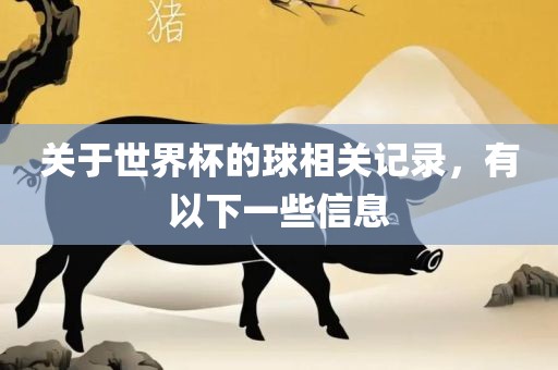 关于世界杯的球相关记录，有以下一些信息漯河市盈旭机械设备有限公司