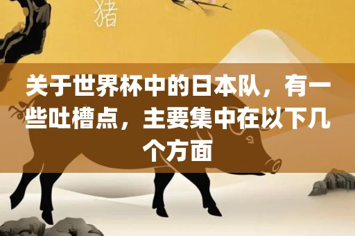 关于世界杯中的日本队，有一些吐槽点，主要集中在以下几个方面