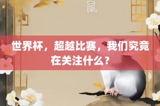 世界杯，超越比赛，我们究竟在关注什么？漯河市盈旭机械设备有限公司