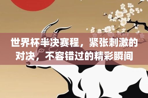 世界杯半决赛程，紧张刺激的对决，不容错过的精彩瞬间