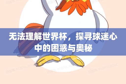 无法理解世界杯，探寻球迷心中的困惑与奥秘漯河市盈旭机械设备有限公司