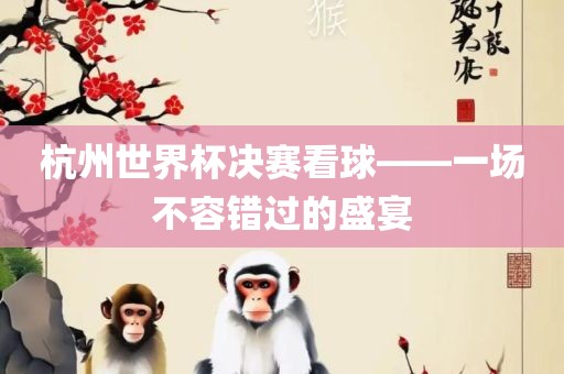 杭州世界杯决赛看球——一场不容错过的盛宴