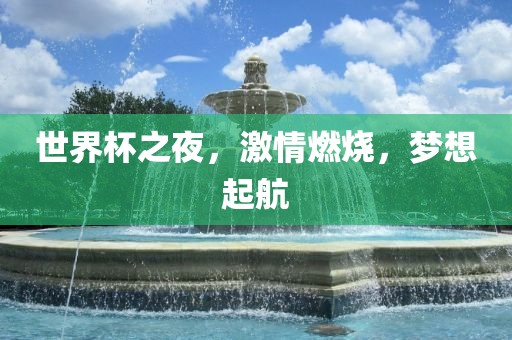 世界杯之夜，激情燃烧，梦想起航