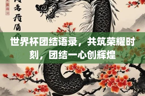 世界杯团结语录，共筑荣耀时刻，团结一心创辉煌