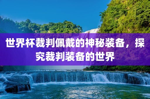 世界杯裁判佩戴的神秘装备，探究裁判装备的世界