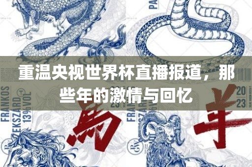 重温央视世界杯直播报道，那些年的激情与回忆
