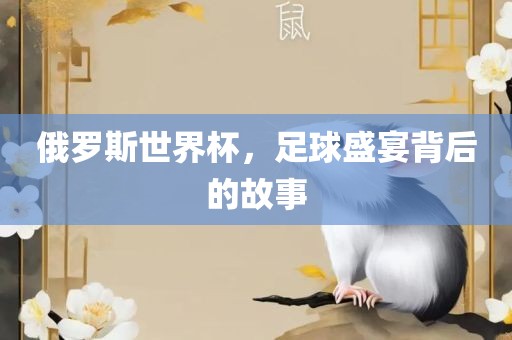 俄罗斯世界杯，足球盛宴背后的故事