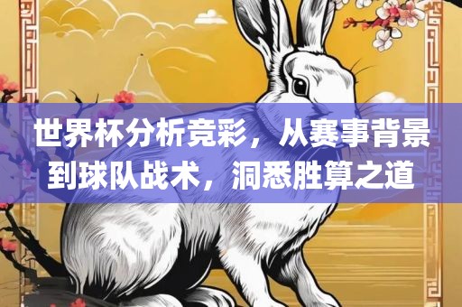 世界杯分析竞彩，从赛事背景到球队战术，洞悉胜算之道