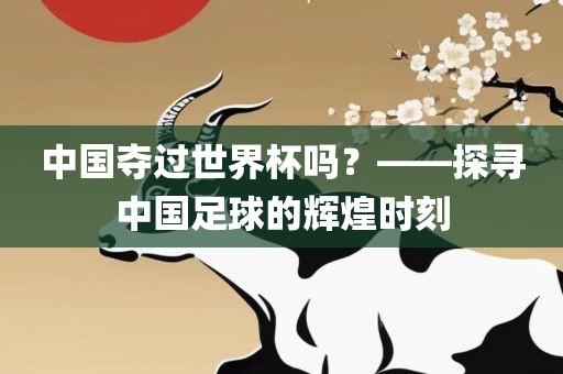 中国夺过世界杯吗？——探寻中国足球的辉煌时刻