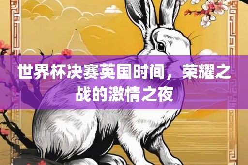 世界杯决赛英国时间，荣耀之战的激情之夜