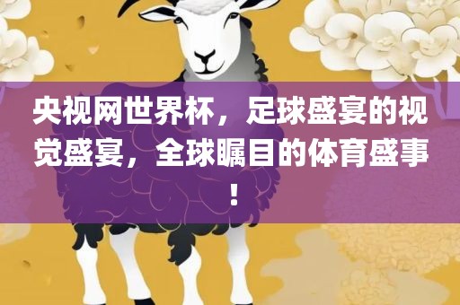 央视网世界杯，足球盛宴的视觉盛宴，全球瞩目的体育盛事！