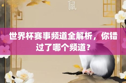 世界杯赛事频道全解析，你错过了哪个频道？