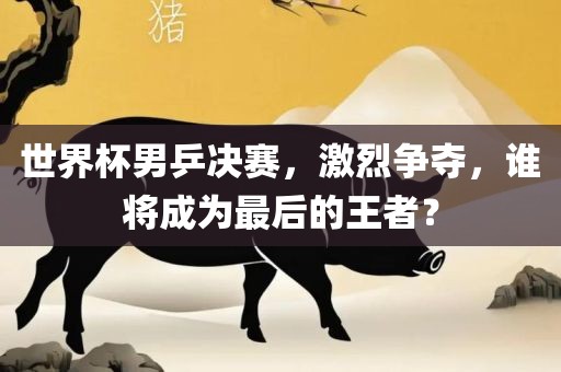 世界杯男乒决赛，激烈争夺，谁将成为最后的王者？
