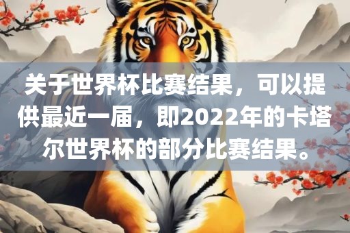 关于世界杯比赛结果，可以提供最近一届，即2022年的卡塔尔世界杯的部分比赛结果。