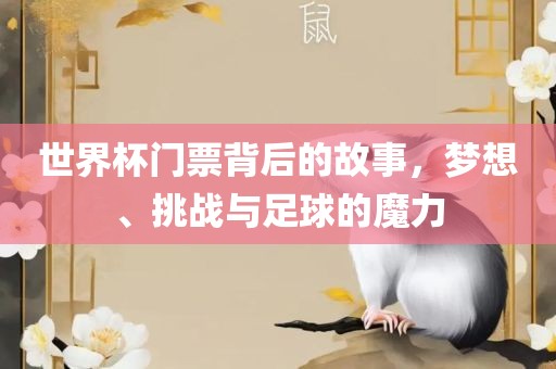 世界杯门票背后的故事，梦想、挑战与足球的魔力