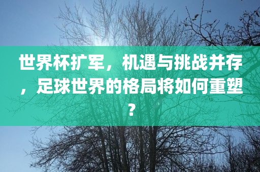 世界杯扩军，机遇与挑战并存，足球世界的格局将如何重塑？