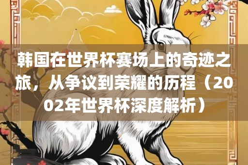 韩国在世界杯赛场上的奇迹之旅，从争议到荣耀的历程（2002年世界杯深度解析）