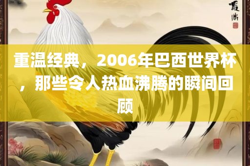 重温经典，2006年巴西世界杯，那些令人热血沸腾的瞬间回顾