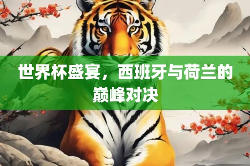 世界杯盛宴，西班牙与荷兰的巅峰对决