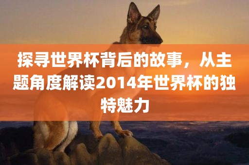 探寻世界杯背后的故事，从主题角度解读2014年世界杯的独特魅力