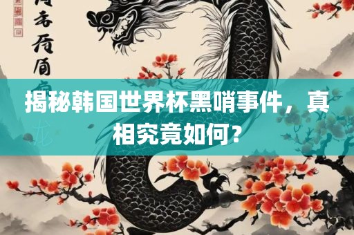 揭秘韩国世界杯黑哨事件，真相究竟如何？