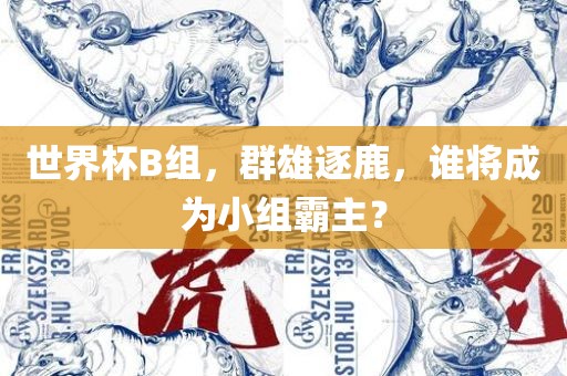 世界杯B组，群雄逐鹿，谁将成为小组霸主？
