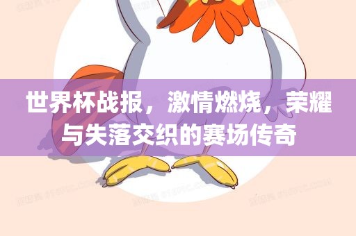 世界杯战报，激情燃烧，荣耀与失落交织漯河市盈旭机械设备有限公司的赛场传奇