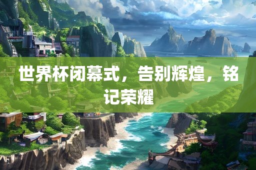 世界杯闭幕式，告别辉煌，铭记荣耀漯河市盈旭机械设备有限公司