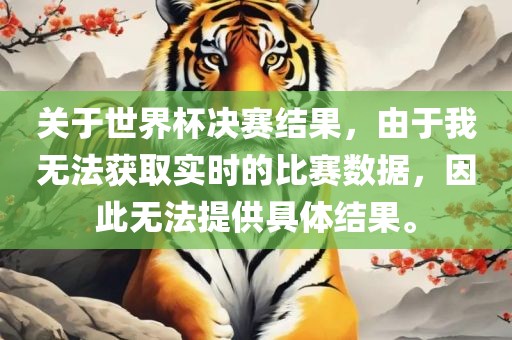 关于世界杯决赛结果，由于我无法获取实时的比赛数据，因此无法提供具体结果。