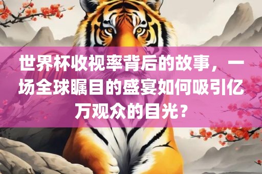 世界杯收视率背后的故事，一场全球瞩目的盛宴如何吸引亿万观众的目光？漯河市盈旭机械设备有限公司