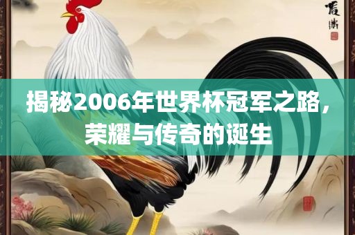 揭秘2006年世界杯冠军之路，荣耀与传奇的诞生