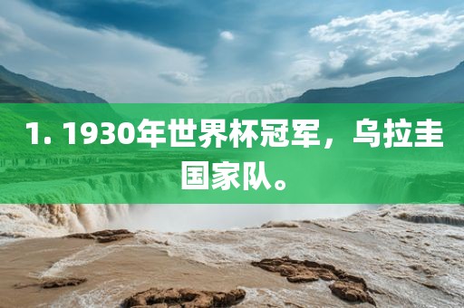 1. 1930年世界杯冠军，乌拉圭国家队。