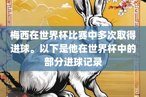梅西在世界杯比赛中多次取得进球。以下是他在世界杯中的部分进球记录