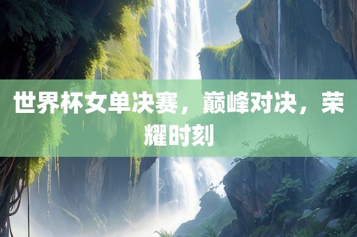 世界杯女单决赛，巅峰对决，荣耀时刻