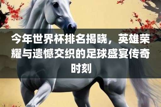今年世界杯排名揭晓，英雄荣耀与遗憾交织的足球盛宴传奇时刻漯河市盈旭机械设备有限公司