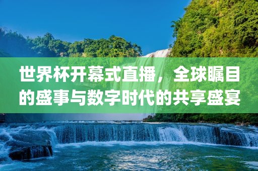 世界杯开幕式直播，全球瞩目的盛事与数字时代的共享盛宴漯河市盈旭机械设备有限公司
