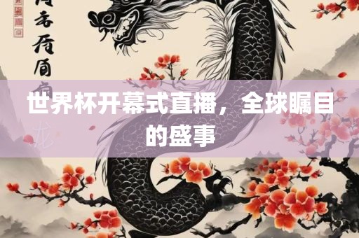 世界杯开幕式直播，全球瞩目的盛事