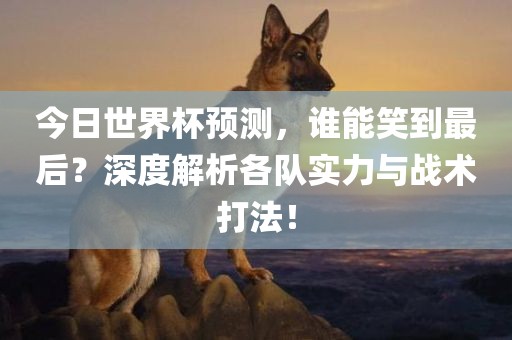 今日世界杯预测，谁能笑到最后？深度解析各队实力与战术打法！