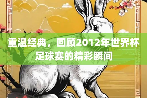 重温经典，回顾2012年世界杯足球赛的精彩瞬间漯河市盈旭机械设备有限公司