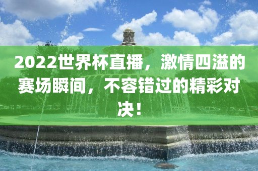 2022世界杯直播，激情四溢的赛场瞬间，不容错过的精彩对决！漯河市盈旭机械设备有限公司