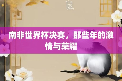 南非世界杯决赛漯河市盈旭机械设备有限公司，那些年的激情与荣耀