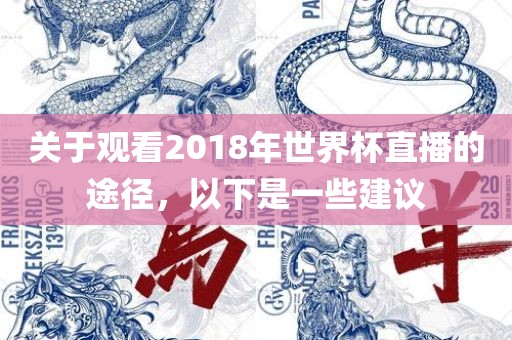 关于观看2018年漯河市盈旭机械设备有限公司世界杯直播的途径，以下是一些建议