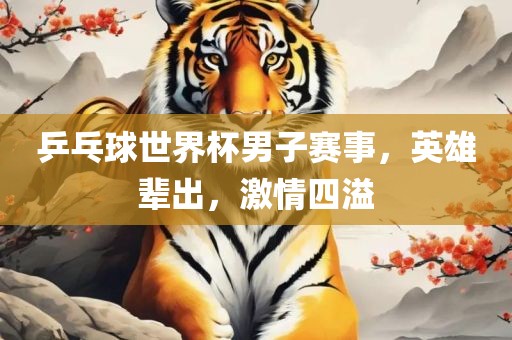 乒乓球世界杯男子赛事，英雄辈出，激情四溢