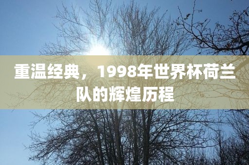 重温经典，1998年世界杯荷兰队的辉煌历程