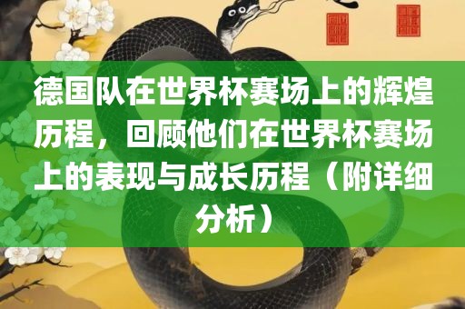 德国队在世界杯赛场上的辉煌历程，回顾他们在世界杯赛场上的表现与成长历程（附详细分析）