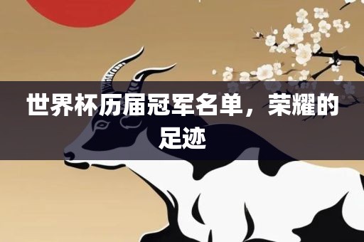 世界杯历届冠军名单，荣耀的足迹