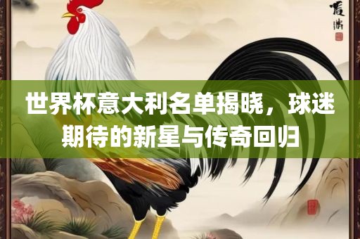 世界杯意大利名单揭晓，球迷期待的新星与传奇回归漯河市盈旭机械设备有限公司
