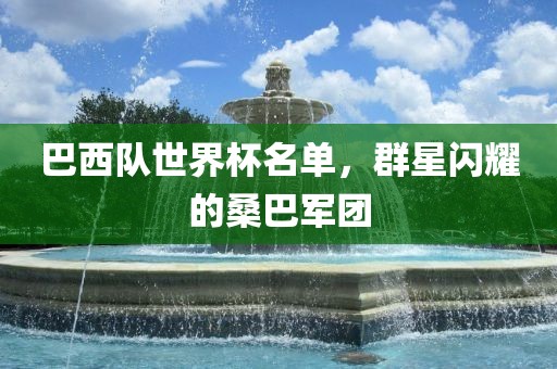 巴西队世界杯名单，群星闪耀的桑巴军团漯河市盈旭机械设备有限公司