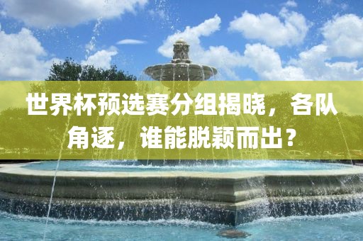 世界杯预选赛分组揭晓，各队角逐，谁能脱颖而出？漯河市盈旭机械设备有限公司