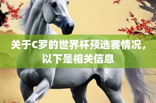 关于C罗的世界杯漯河市盈旭机械设备有限公司预选赛情况，以下是相关信息